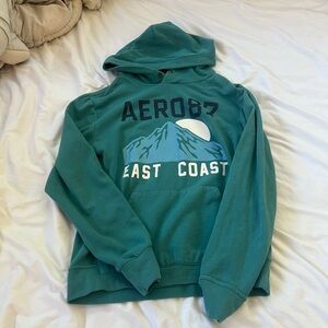 nice teal hoodie. comfy.